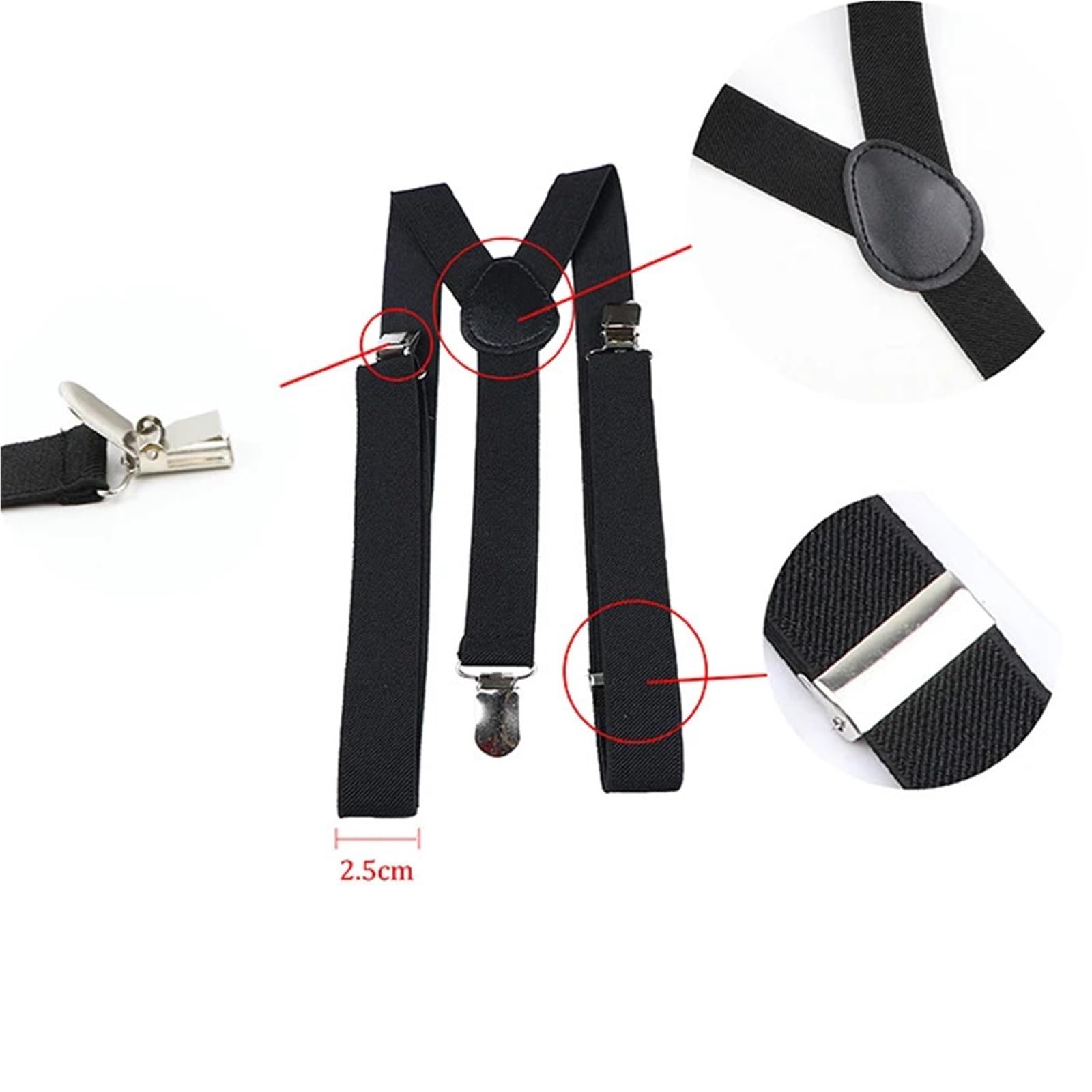 9 Tirantes Unisex con Hebilla de Clip for Hombre, Tirantes elásticos Ajustables en Forma de Y for Accesorios de Traje. para Caballero(Mix B)