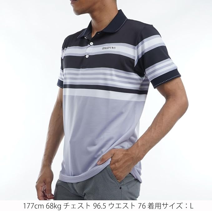 ブリーフィングゴルフメンズポロシャツサイズM ブリーフィング ゴルフ ポロシャツ ネイビー カモフラ サイズS