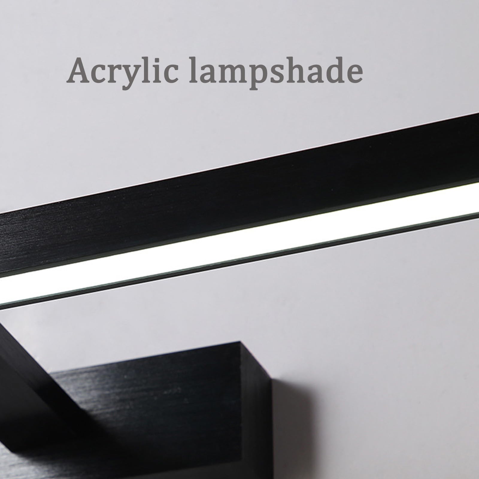 LED Spiegelleuchte Bad Wandleuchten Drehung Einstellbarer Winkel Wandbeleuchtung Bildbeleuchtung Aluminium Wasserdicht Wandleuchte Wohnzimmer Schlafzimmer Schminktisch (Schwarzes Neutrales Licht,40cm)