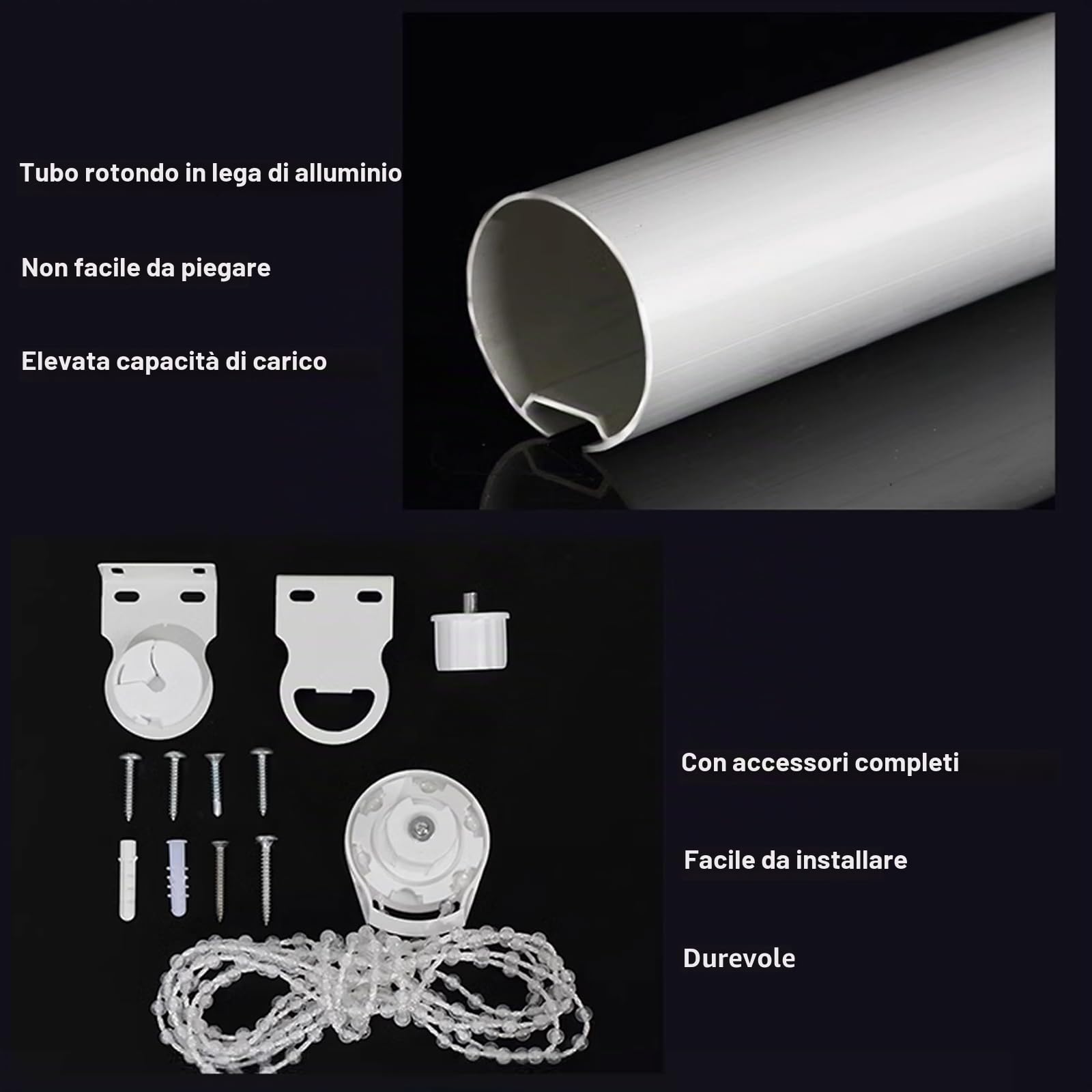 Tenda a Rullo PVC Trasparente Impermeabile,Tende Avvolgibili con Isolamento Termico Protezione UV,Tenda Antipioggia,per Ufficio,Balcone,Terrazza,Facili da Sollevare (W160xH200cm/W63 xH79)