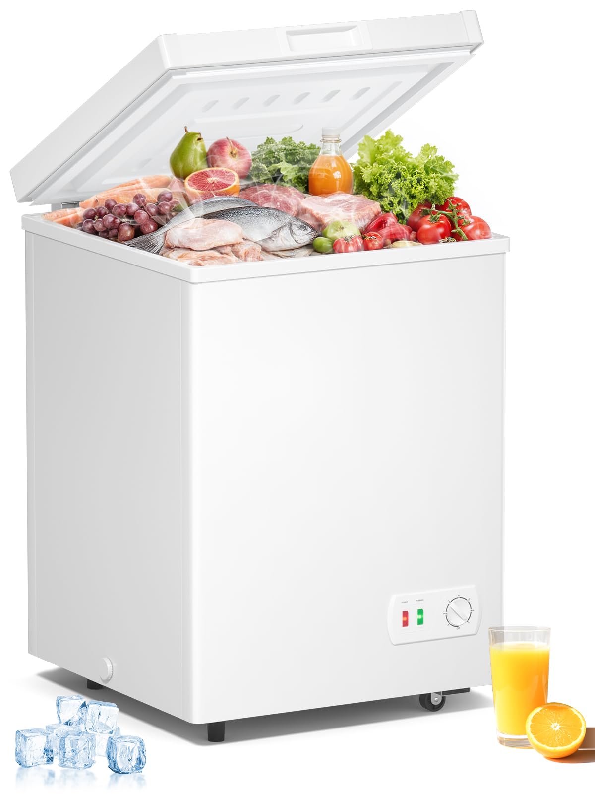 5 SUNDAY LIVING 108L 4.2 cu ft Chest Freezer White