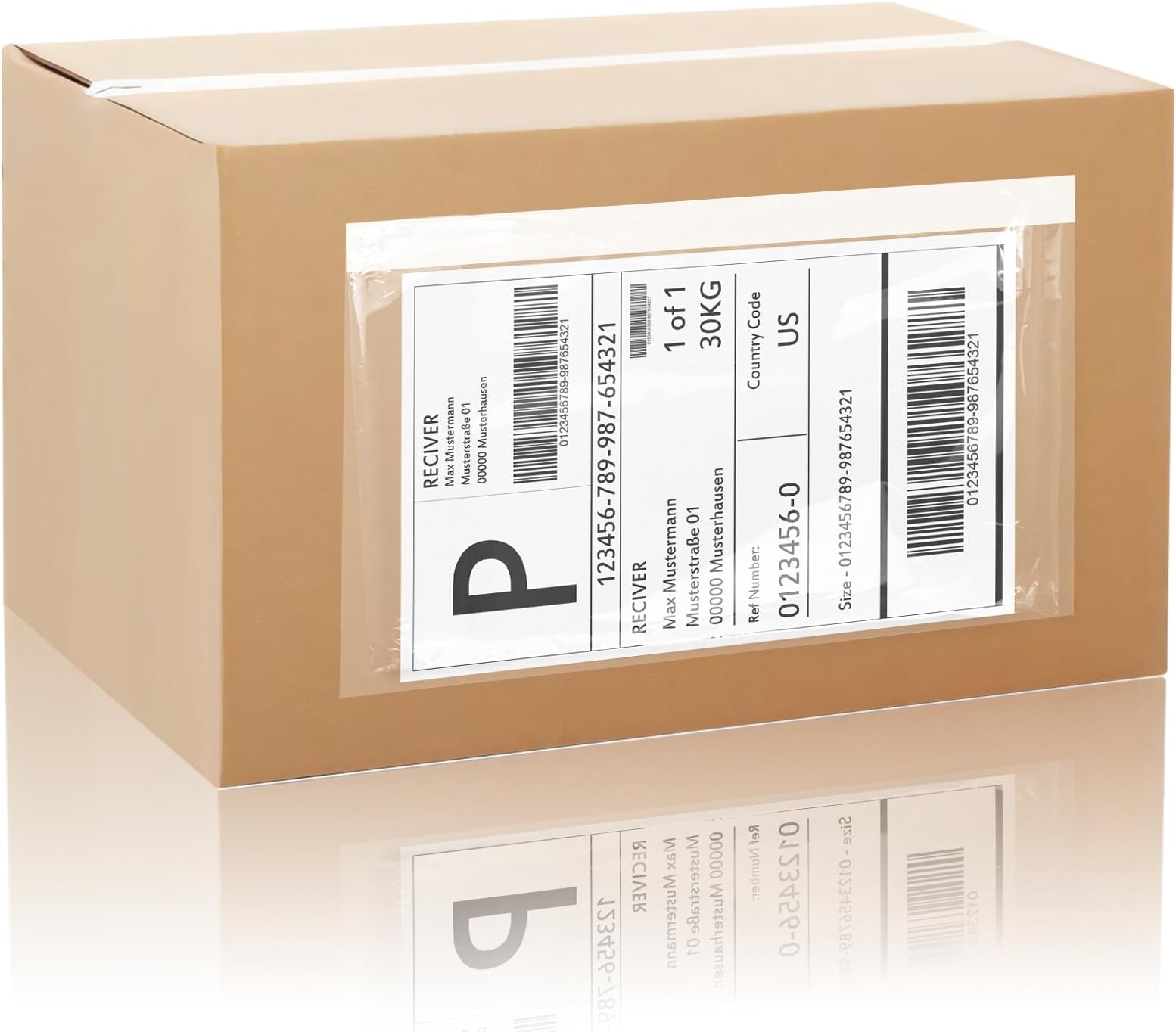 5.5" x 7.5" Shipping Label Sleeves Plastic Envelopes Self-Adhesive Top Loading Packing List Envelopes, Clear Mailing Label Pouch for Packages(100 Pack)