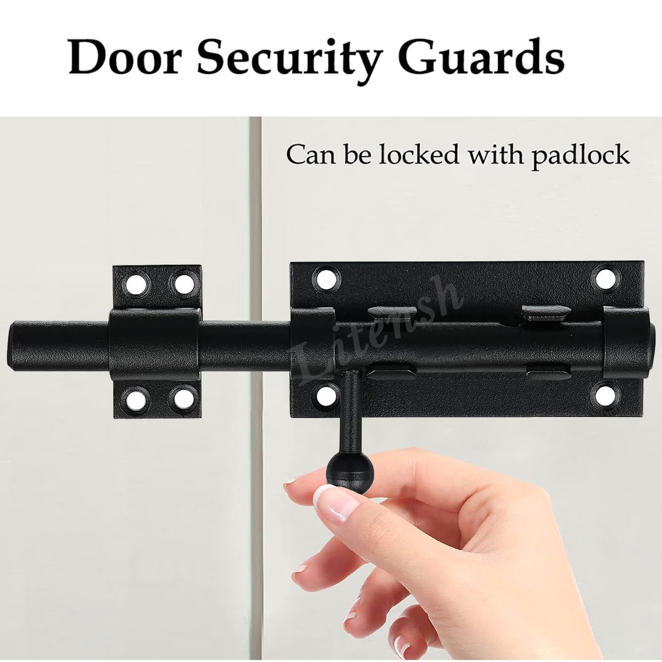 Luckwaii Verrou De Porte Coulissante Robuste Avec Trou De Cadenas