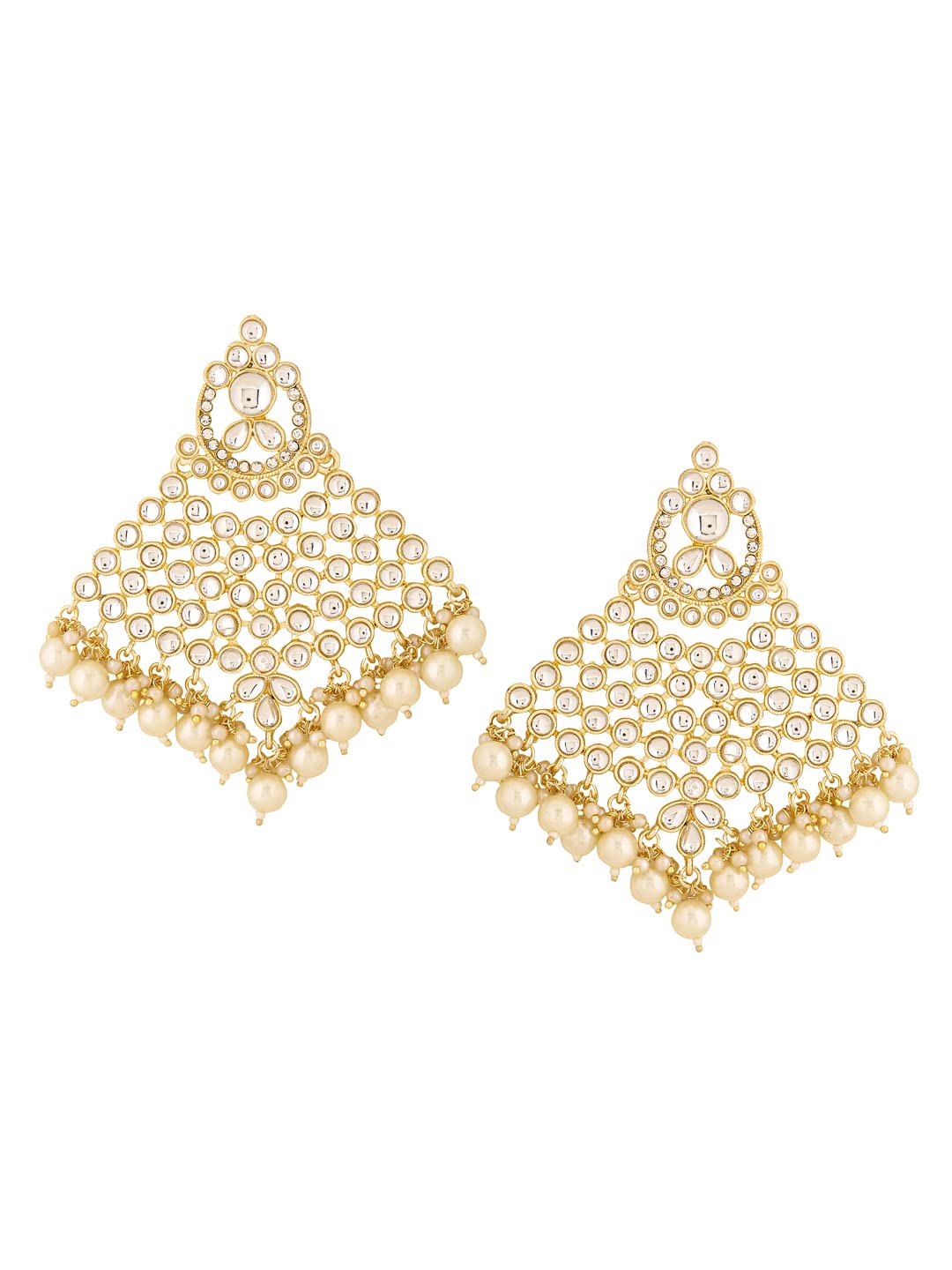 Yellow Chimes Earrings for Women Gold Toned Kundan Studded Multilayer Pearl Drop Dangler Earrings for Women and Girls (B0B63P233G) Amazon Price History, Amazon Price Tracker