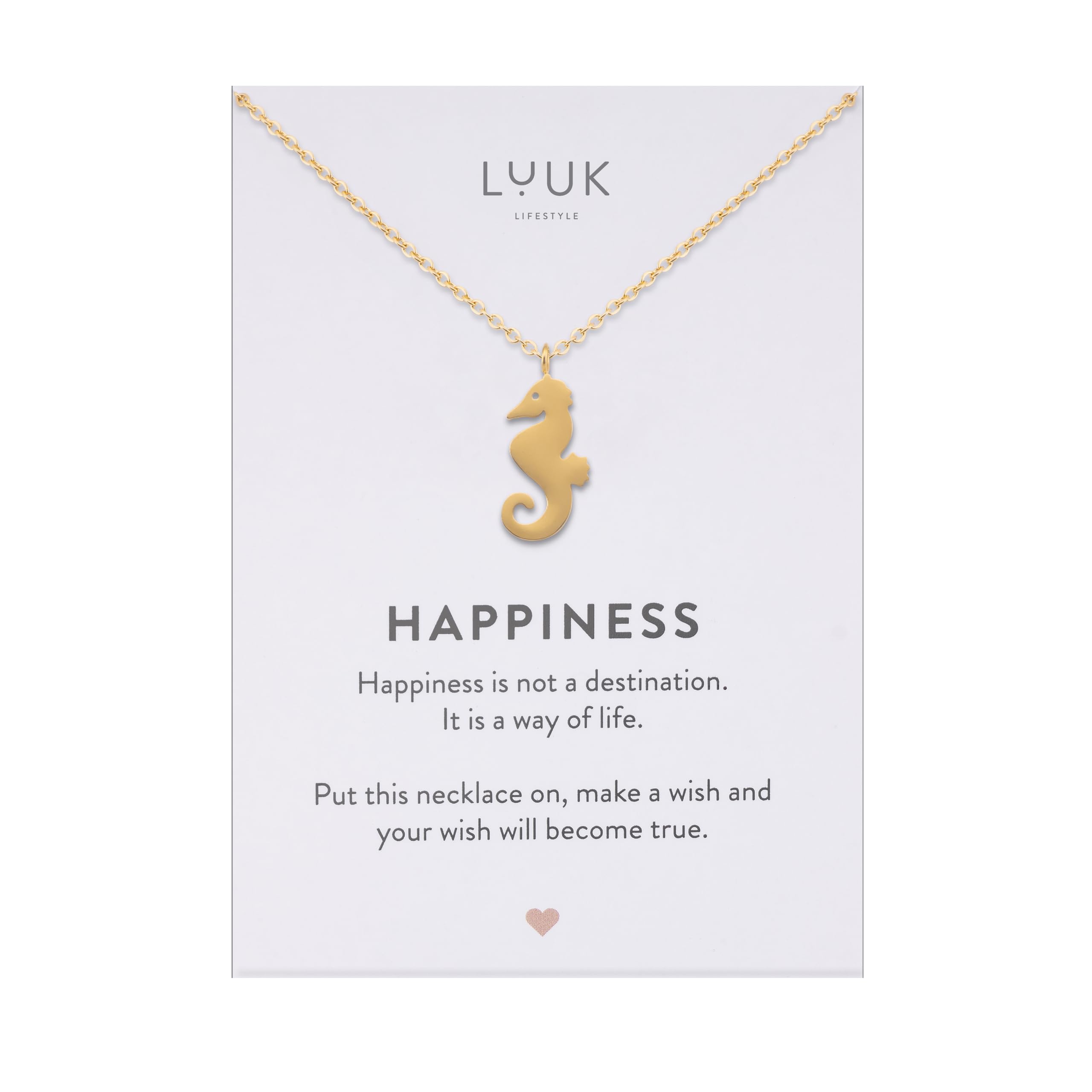 LUUK LIFESTYLE Stainless steel cute pendant necklaces, Butterfly|Heart|Cupcake|Cloud|Palm Tree etc, Gift ideas for Her with HAPPINESS Card, 19in