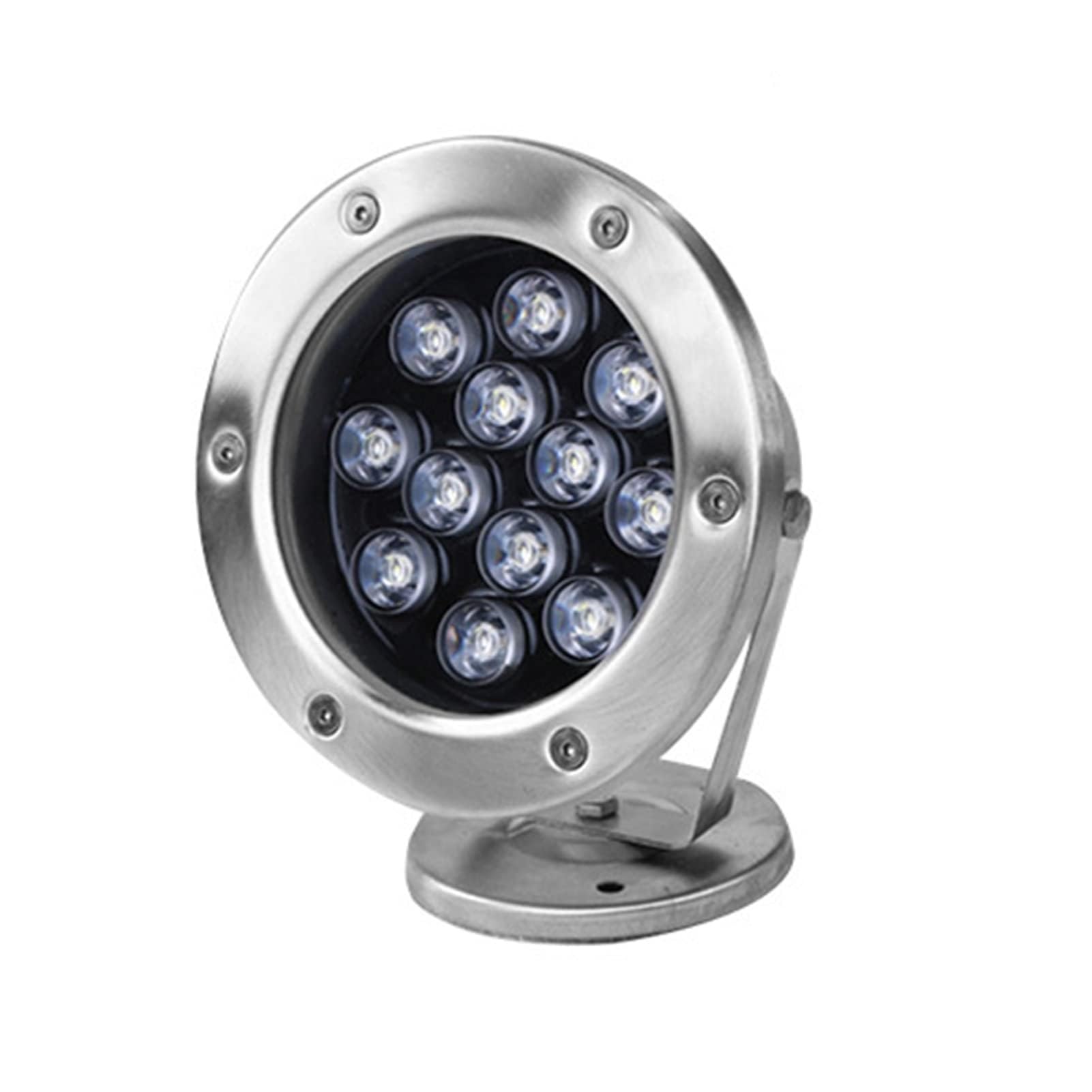 Oświetlenie podwodne LED do basenu - Pierścienie ze stali nierdzewnej, wodoszczelne IP68 AC 24 V, do ogrodu, basenu z fontanną, dekoracji krajobrazu (zielony, 3 W(AC24V))