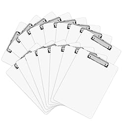 Dry Erase Clipboards, HERKKA 15 Pack Hardboard Office Whiteboard Clipboards Low Profile Clip Standard A4 Letter Size, ECO Friendly, Size 12.5 x 9 Inch