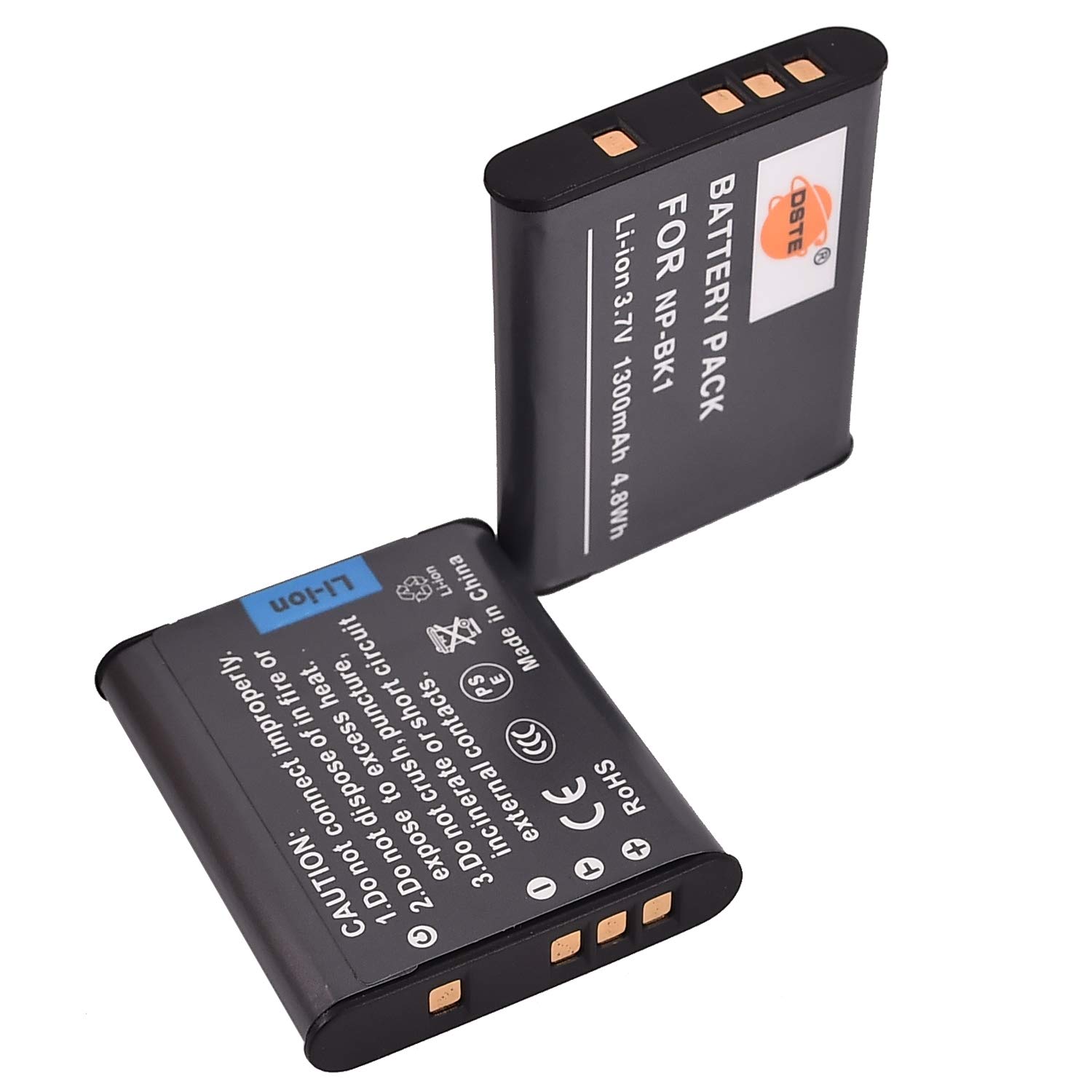 NP-BK1 Rechargeable Li-ion Battery (2-pack) Compatible with Sony DSC-S750 DSC-S780 DSC-S850 DSC-S950 DSC-S980 DSC-W180 DSC-W190 DSC-W370