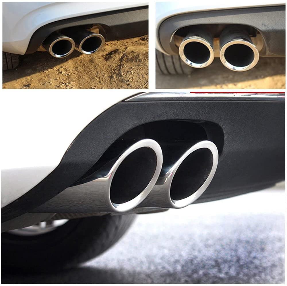 per VW per CC 2012-2015 per P&assat 2011-2015 per Tiguan Silenziatore di Scarico in Acciaio Inox Punta 3 Pollici/7.6 Cm Silenziatore di Aspirazione Tubo di Coda Punta Scarico Dell'Auto