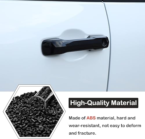 Miniatura 3 de Aunginsy Cubierta protectora de manija de puerta exterior de auto compatible con Toyota TundraSequoia 2022-2025, cubierta de embellecedor exterior