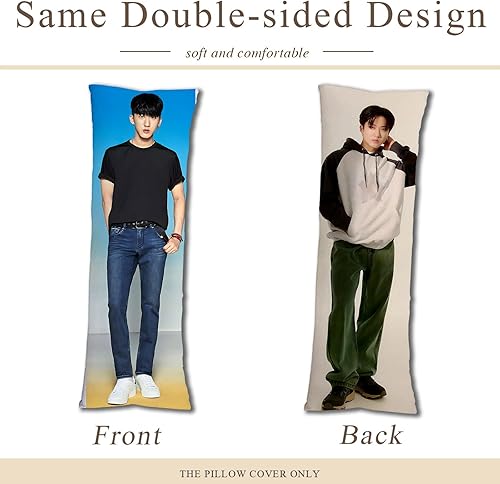 Miniatura 2 de Hug - Funda de almohada corporal Singger para fanáticos de 20 x 59 pulgadas (19.7 x 59.1 in) (Seo Chang-Bin) Seo Chang-bin,Bang Chan,Félix,Han Ji