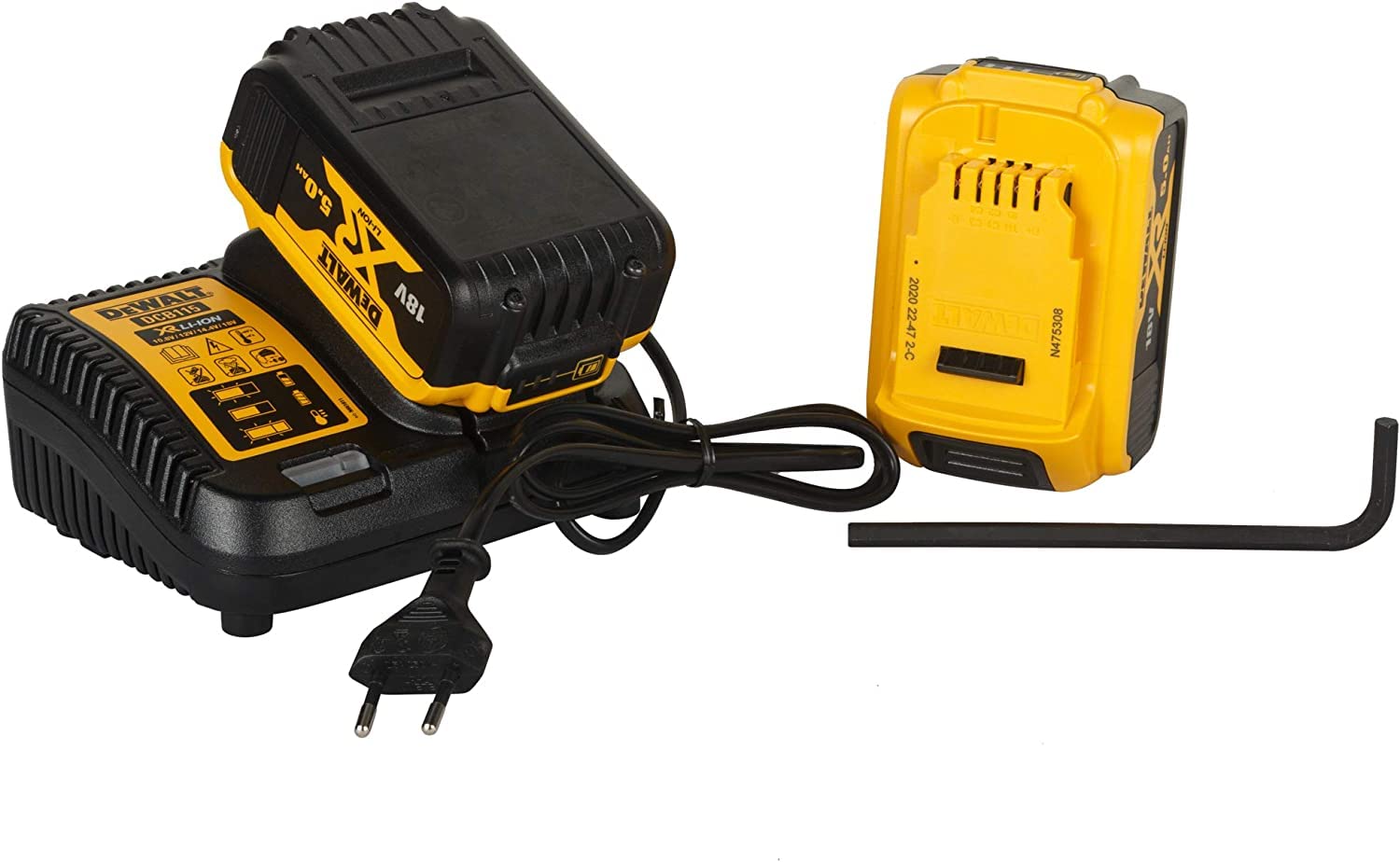 Dewalt DCG405P2-QW Akülü Açılı Anahtar. 125 mm, 18 V/5,0 Ah, 1000 W
