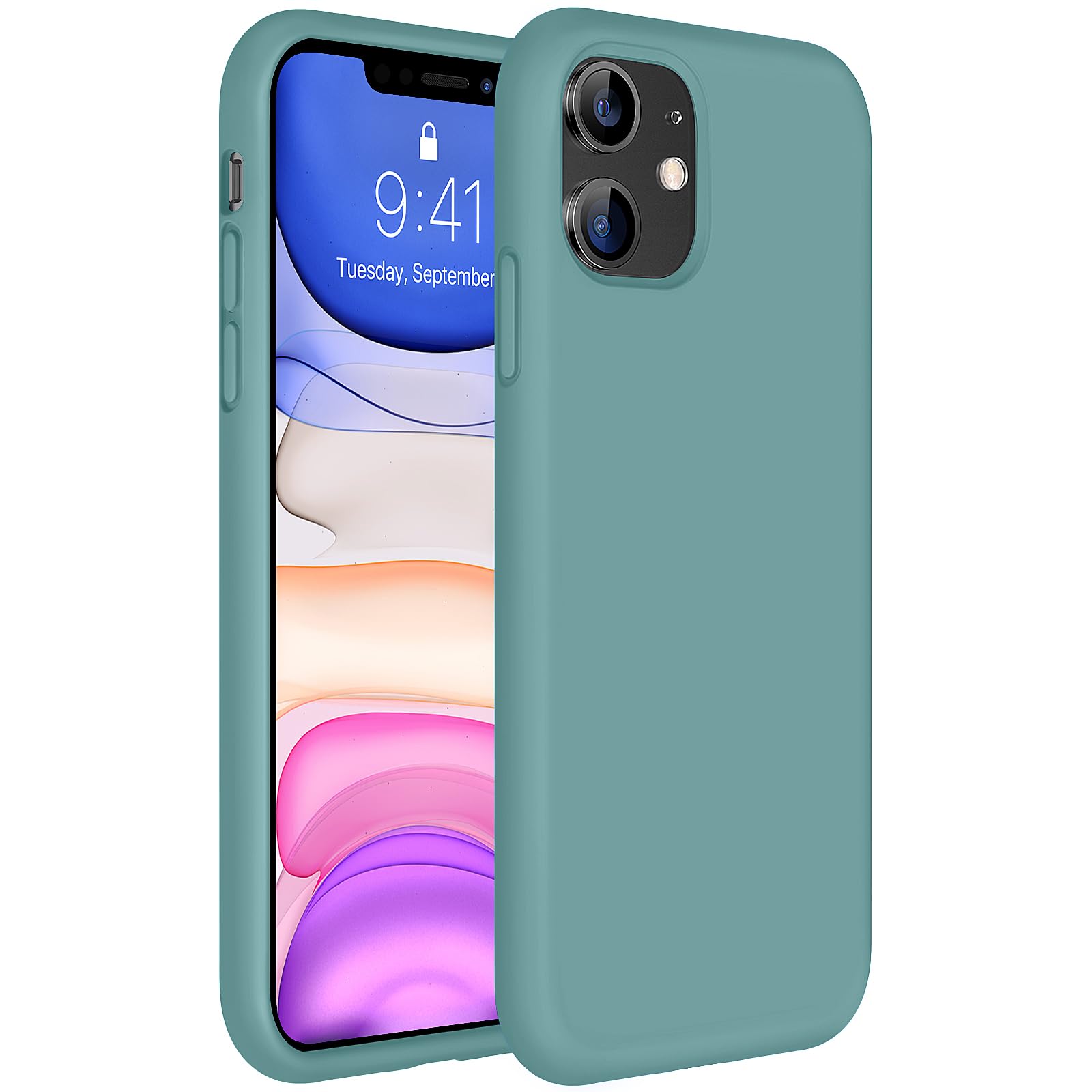 Miracase Silicone for iPhone 11 Phone Case, Midnight Green