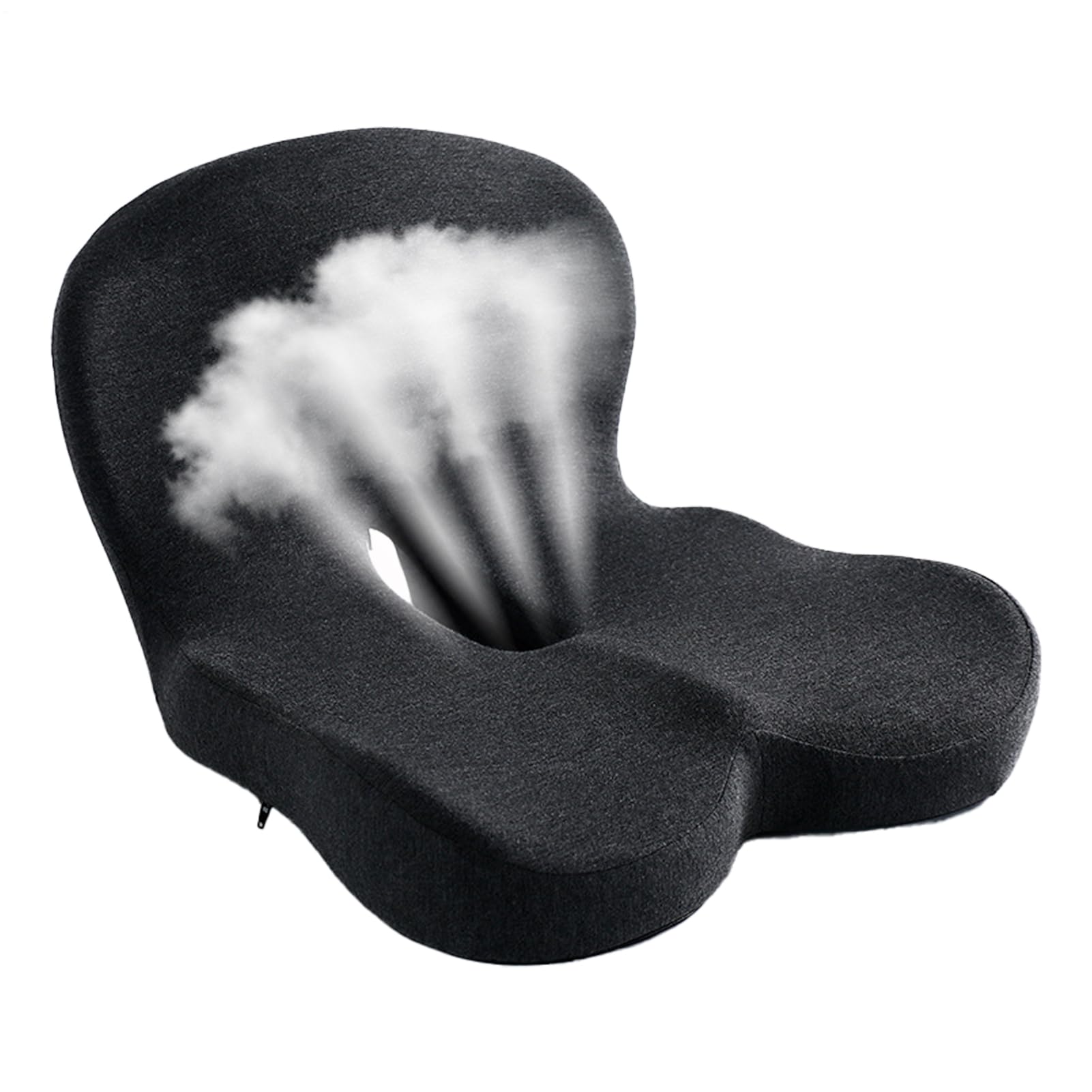 Cuscino auto – nucleo in memory foam | cuscino conducente in cotone grigio