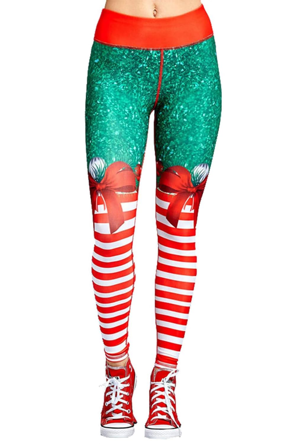 Pincutteepincutee Womens Funny Printed Ugly Christmas Leggings