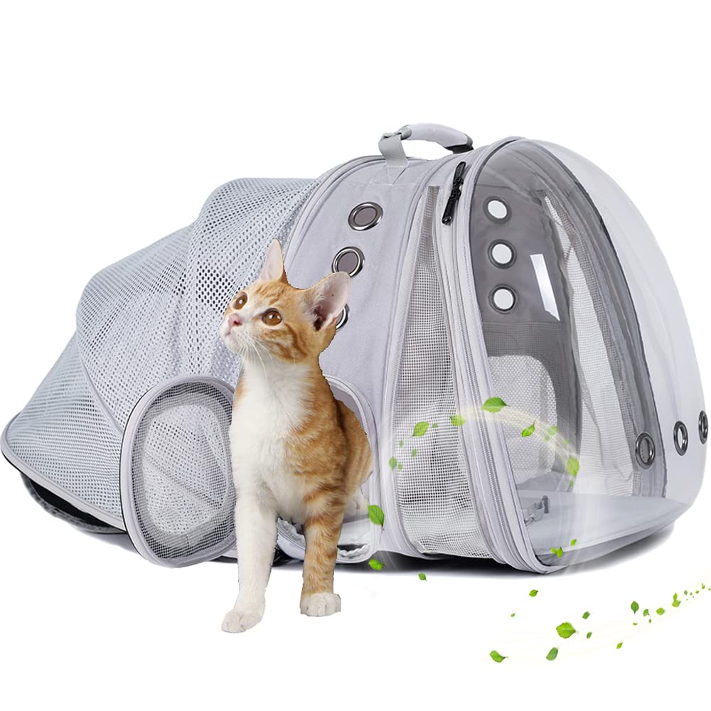 Dual Expandable Cat Backpack Carrier, Fit up to 20 lbs, Expandable Pet Carrier Backpack for Large Fat Cat and Small Puppy