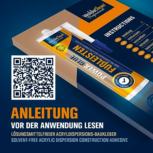 Montagekleber für Fussleisten & Sockelleisten 475g - starke Klebkraft für kraftvolle Befestigungen mit hoher Anfangshaftung