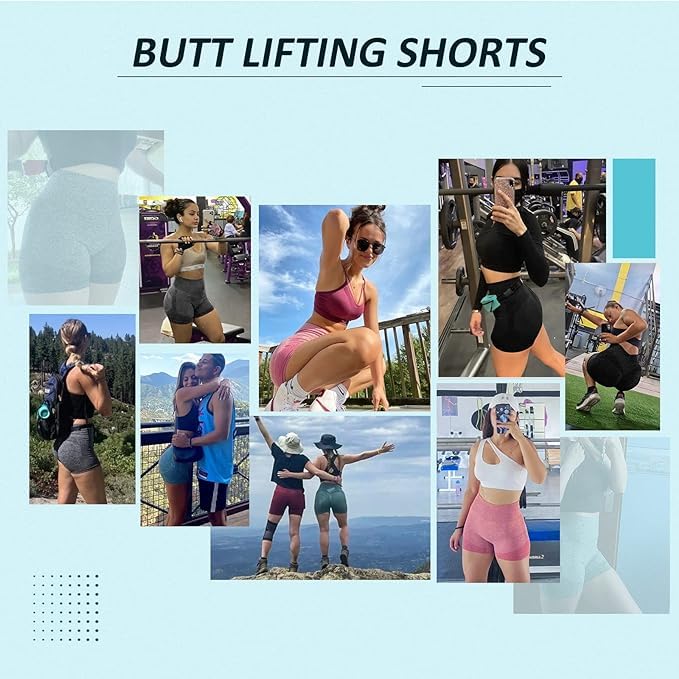 Image of Shoppy Villa Women's Yoga Shorts Spandex|Shapewear Shorts for Women |High Waisted Booty Scrunch Shorts| Workout Shorts for Women