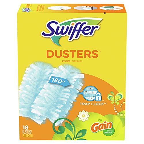 Swiffer 180 Dusters, Ceiling Fan Duster, Multi Surface Refills With Gain Scent, 18 Count #TOP2