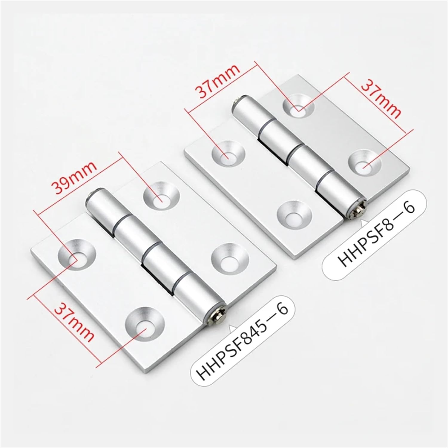 1pc HHPSF8-6 Aluminum Alloy Butterfly Hinge, Exposed Industrial Hinge, Profiled Flat Hinge HHPSF845-6(HHPBSF8-6)