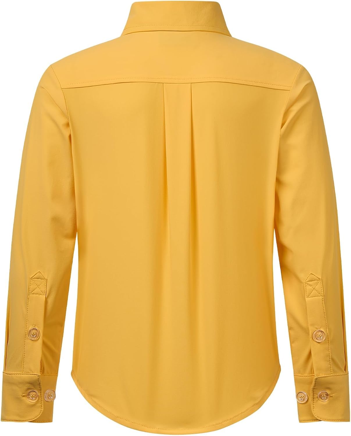 2T-16Y Boys' Stretch Long Sleeve Button Down Toddler Dress Shirt Wrinkle Free Oxford Uniform Shirt with Chest Pocket - Image 5