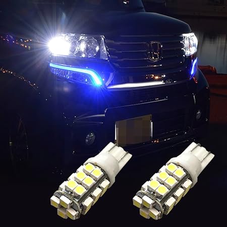 Amazon タント タントカスタム L350s L375s L600s とにかく綺麗 Led ポジション球 美白激光 T10ウェッジ 28連smd スモールランプ カスタム パーツ Ledバルブ 2個セット クリアランスランプ 車 バイク