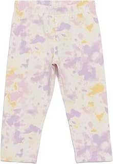 LC WAIKIKI Girl Elasticated Waist Tie-dye Patterned 3/4 Length Leggings