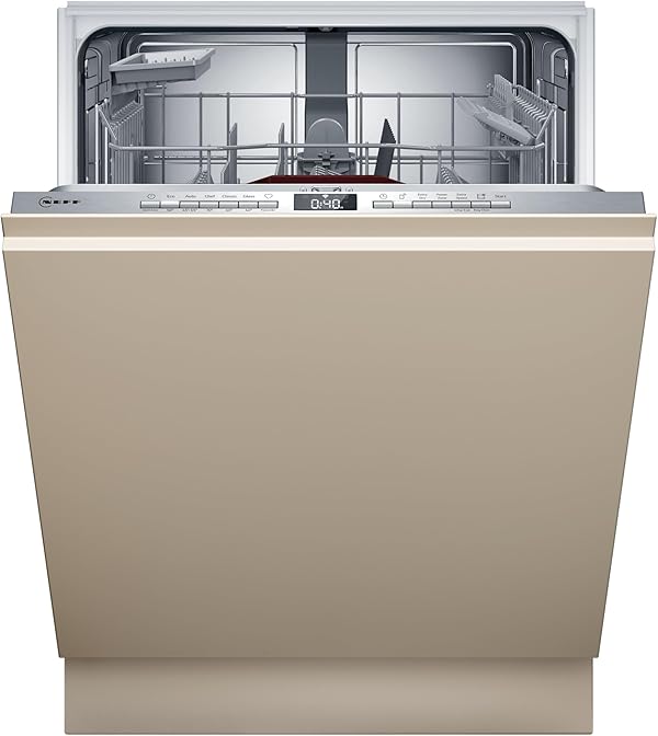NEFF N 50, Smarter XXL-Geschirrspüler Vollintegriert 60 cm, S275EAX16E, Made in Germany, Besteckkorb, starke Reinigung mit Chef 70ºC, Open Dry, RackMatic, Gap Light, Vario Scharnier