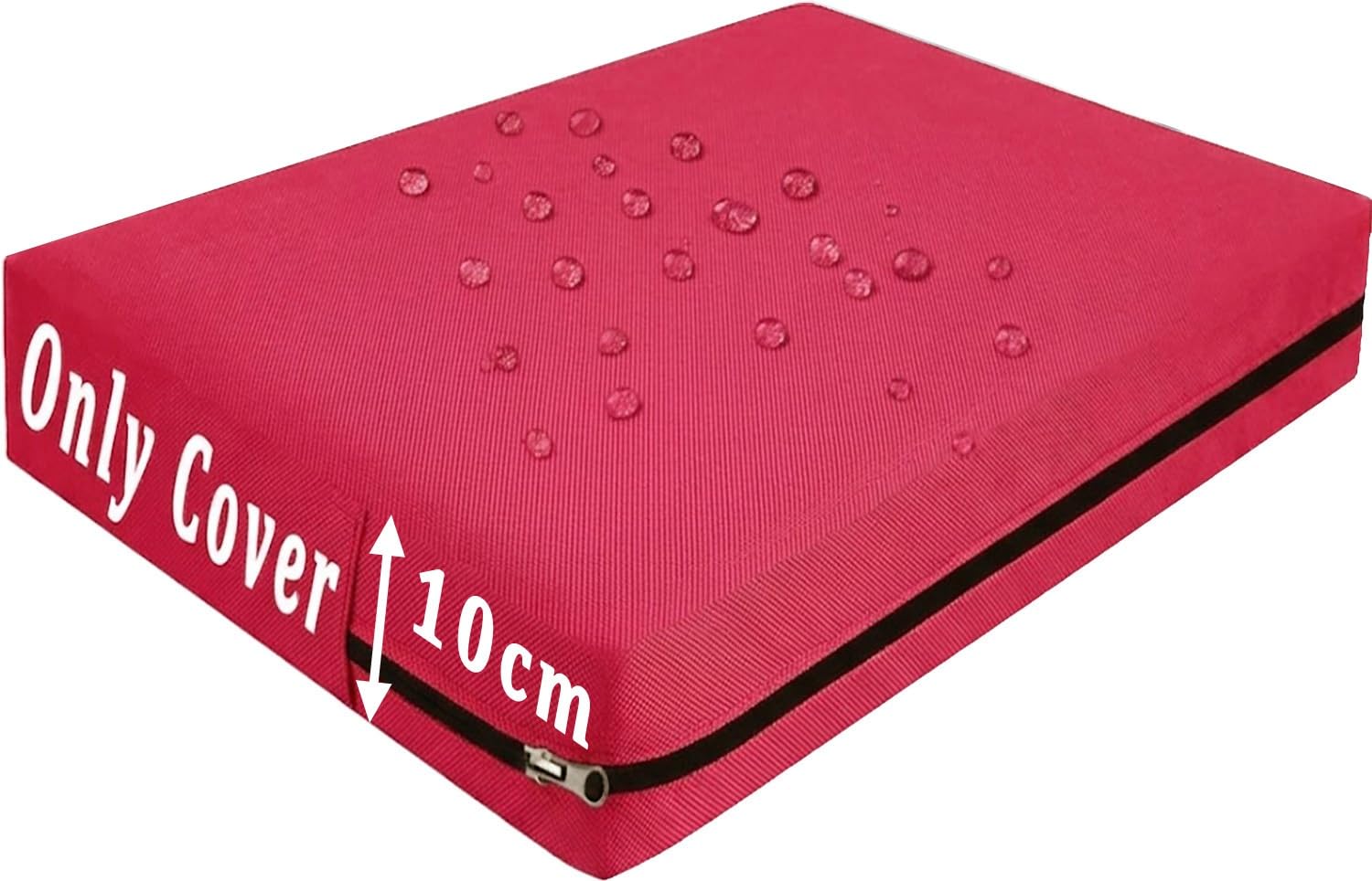 Generico Fodere Per Cuscini Da Esterno Spessore 10cm Idrorepellente Copricuscini Di Ricambio Per Divano In Pallet Mobili Rattan Giardino Su Misura Con Cerniera(Rose Red,60x115x10cm)