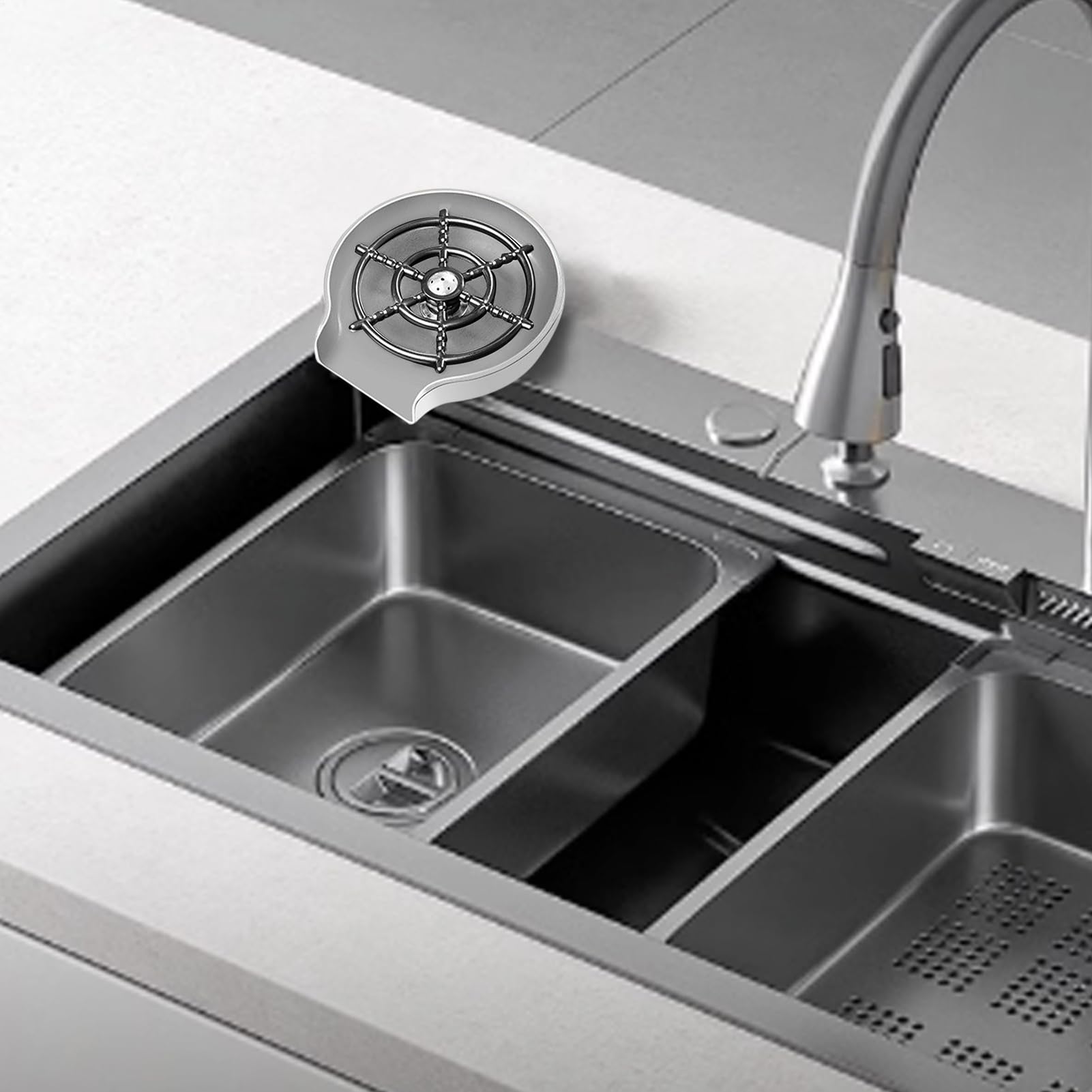 - Sciacquatrice ad alta pressione, in per lavello da cucina | Pulitore di tazze in acciaio , bottiglia di acqua detergente automatica per cucina, bar, lavello