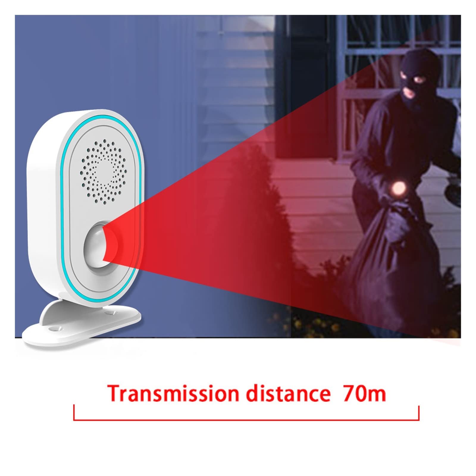 Sistema di allarme di sicurezza, P31 wifi di allarme for campanelli sicurezza della casa tuya intelligente App Benvenuto Bell Intelligent Home Door Alarming Kit(P31-G)