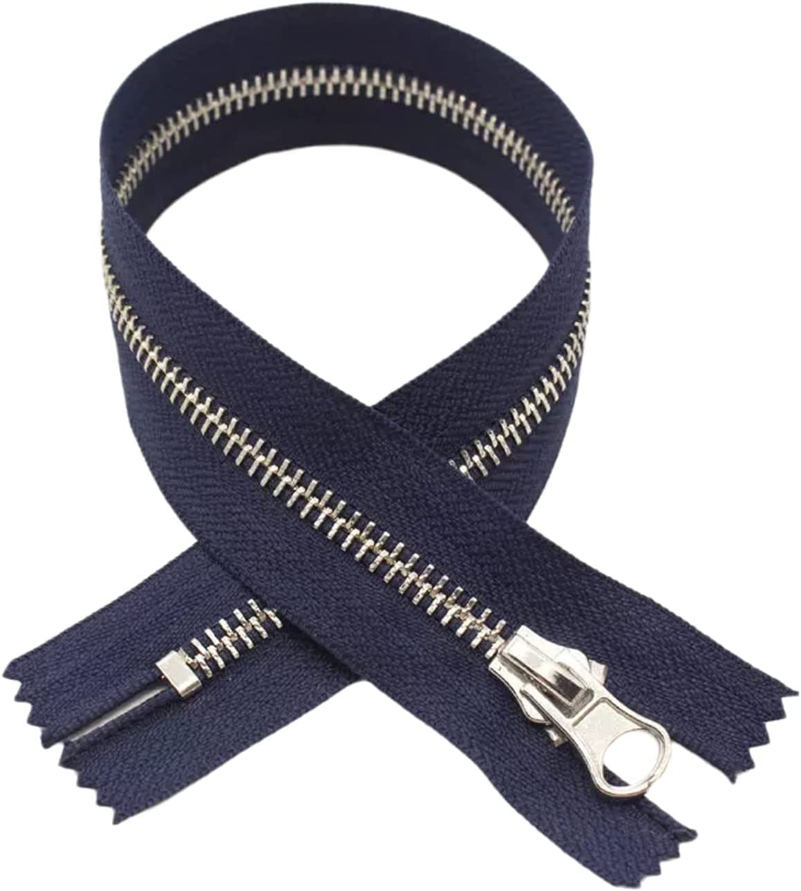 Double-Headed Zipper, Sewing zips,Invisible Zipper,Metal Zipper, 5 pcs 15/25/35/45cm 5# Multi-Color Closed-end Metal Zippers for Jackets, Pants, Bag DIY Sewing Accessories, Gray, 35cm (Color : Blauw,