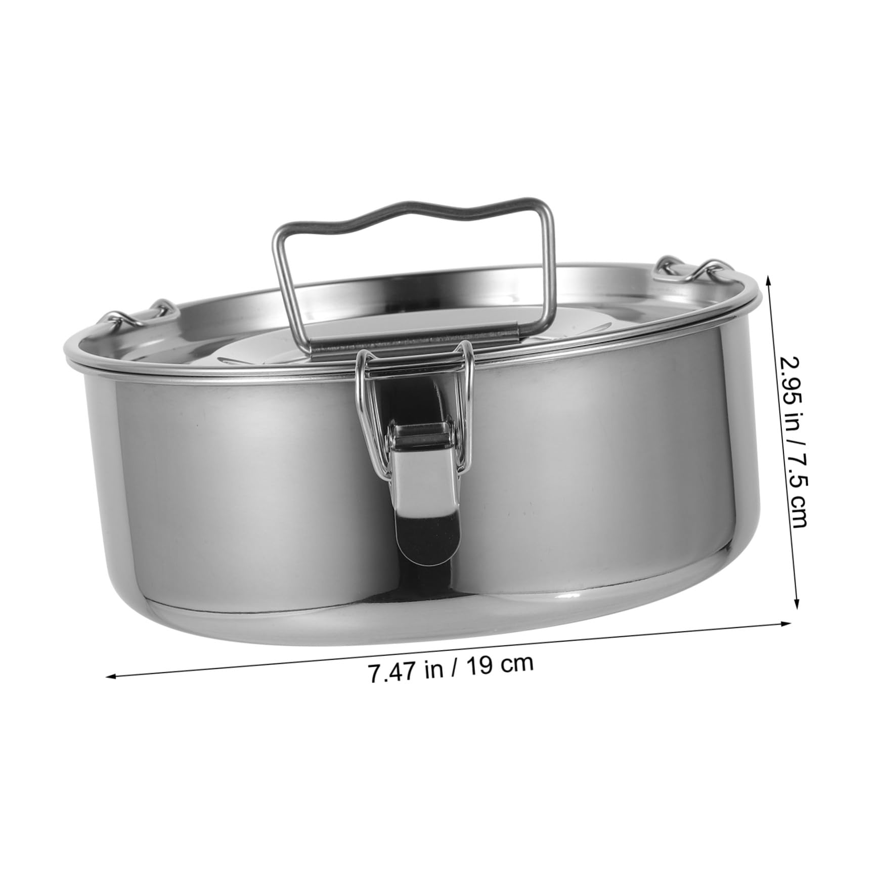 Molde para Flan de Acero Inoxidable con Tapa y Mango para Hornear | Recipiente para Flan, Uso en Vaporera de Alimentos, Acabado Plata, Apto para Maíz y Arroz