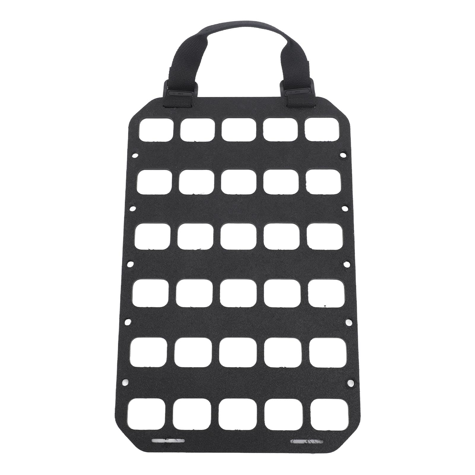 Panneau Molle Noir avec Poignée PP, Trous Fixes, Panneau D'organisation Molle pour Boîte Murale, Sac à Dos