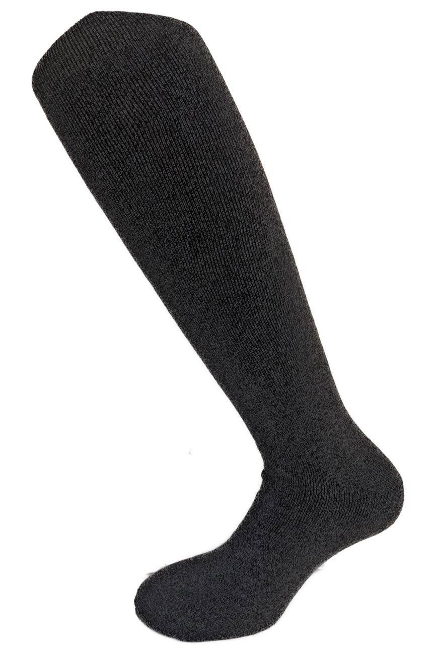 CALCETINES LARGO POLAR TÉRMICO HEAVY MOUNTAIN SKI NEGRO-AZUL-GRIS-ALTE A LA RODILLA