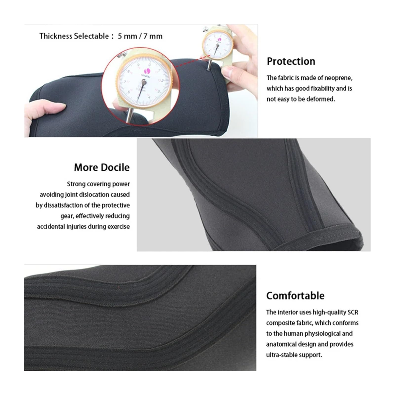 Protege Genoux 1 paire de supports protection du genou for squat
