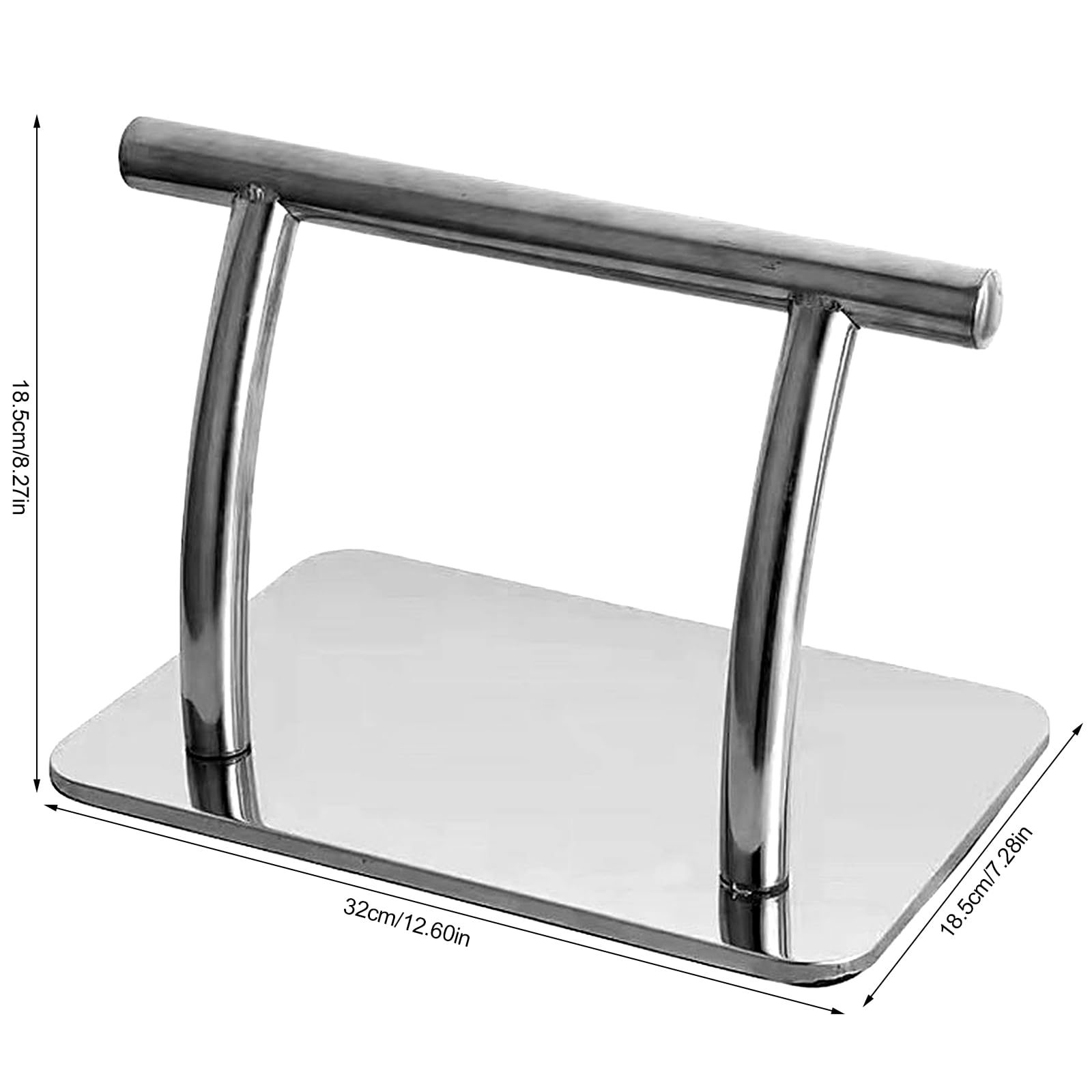 Edelstahl Fußstütze, professionelle mobile Fußstütze, Fußpedal Teile für Friseur Beauty Spa Nail Massage Salon Stühle,Professionelle Salon-Fußstütze für Friseure (Silber)