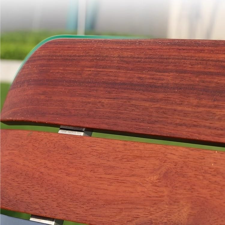 Banc Exterieur Jardin Banc de Parc extérieur en Acier Inoxydable, siège Loisirs Plastique et Bois, Long Banc Cour, Double Tabouret Banc Extérieur