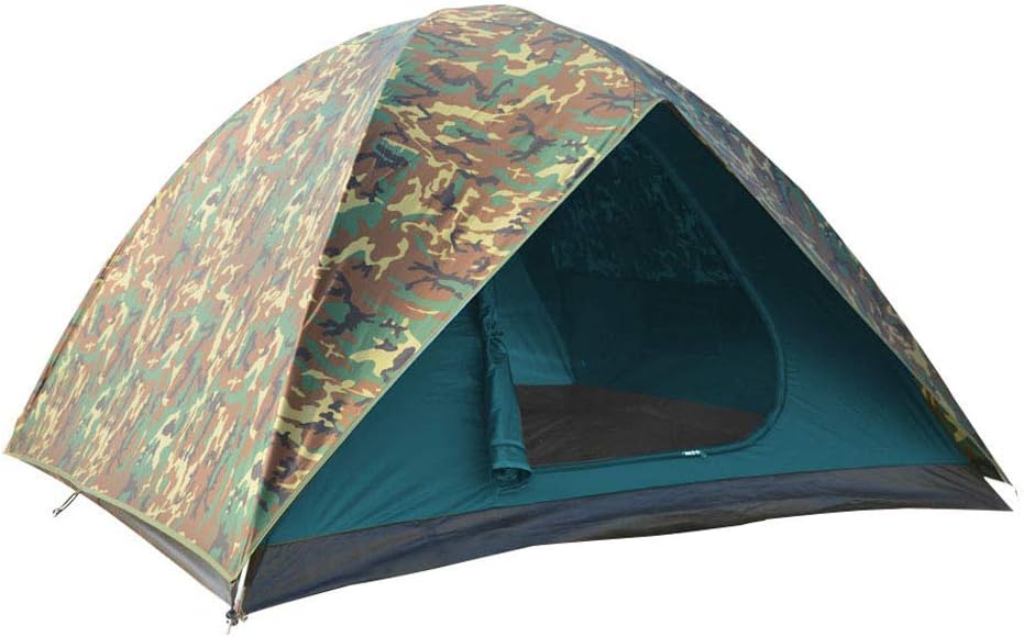 NTK Hunter GT 4/6/8 Outdoor Dome Woodland Camo Camping Tent 100% Waterproof 2500mm, Easy Assembly, Durable Fabric Full Coverage Rainfly - Micro Mosquito Mesh