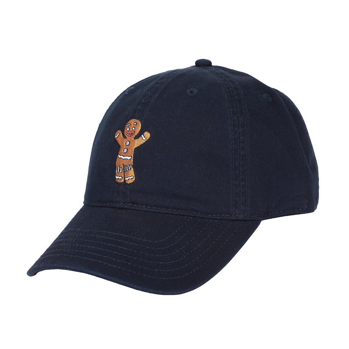 Shrek Embroidered Gingy Navy Unstructured Baseball Cap - Official Licensed Merchandise - Great Gift Idea