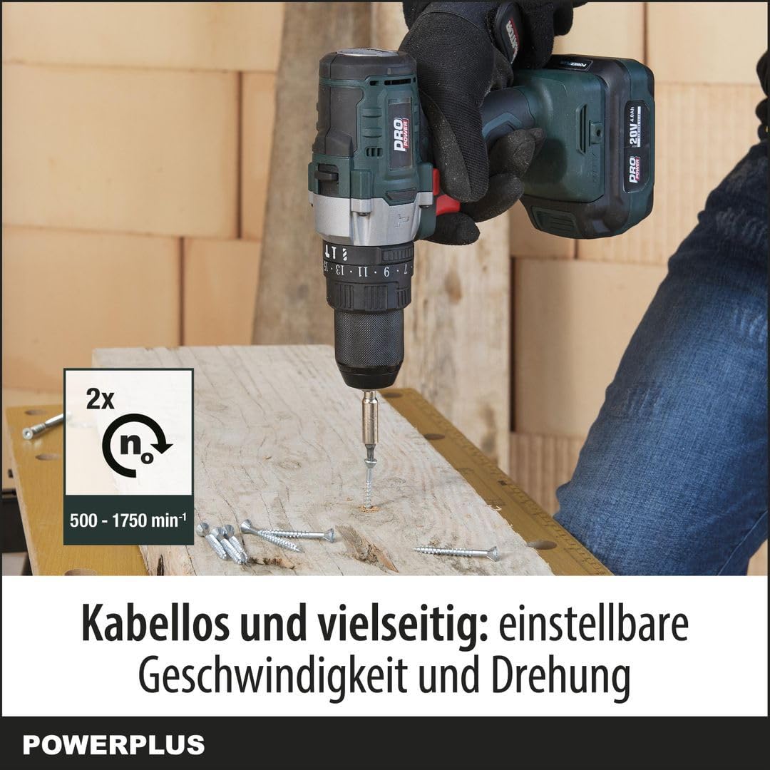 PowerPlus POWPB10200 POWPB10200-Taladro/Atornillador 20v (Sin Batería)