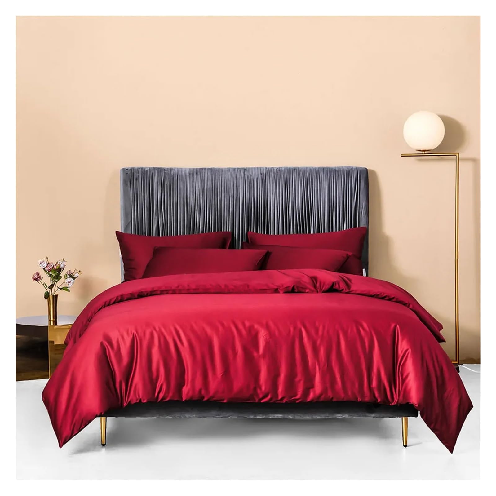 Sbcgfy L Dark Green Cotton Bedlinens Twin Queen King Size Set Flat Sheet Duvet Cover Bedding,Bedding Set,-Twin