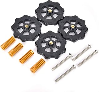 3D Drucker Nivelliermutter Set 4 Stück 52mm Heizbett Federkompression Schrauben Ersatzteile Auto Leveling Druckbett Kompatibel mit gängigen 3D Druckern