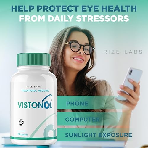 Miniatura 6 de Paquete de 5 suplementos Vistonol Vision, cápsulas totalmente naturales de Vistonol para la mejora rápida de la salud de la visión y una mejor