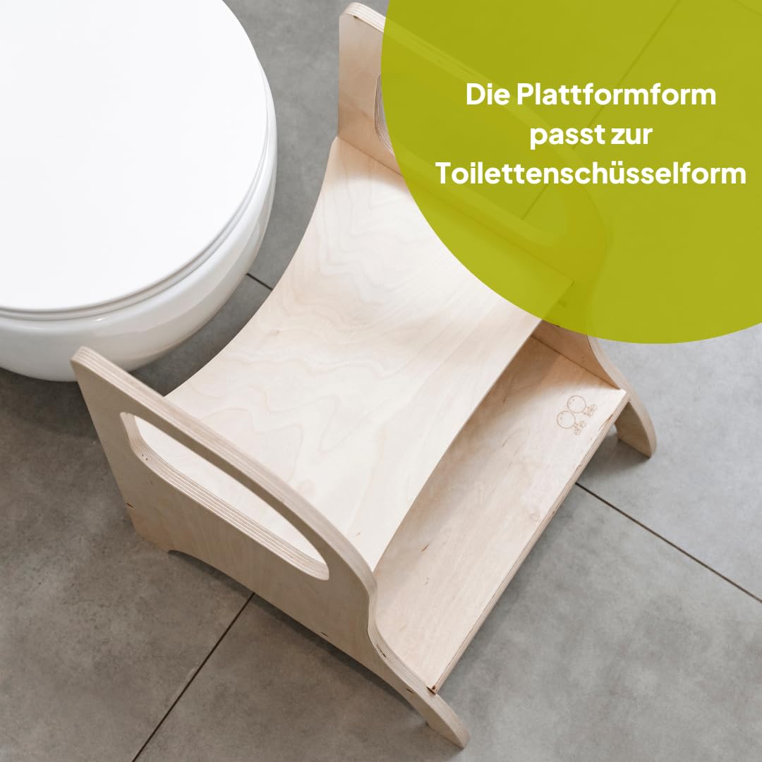 Ette Tete MIIMO • Höhenverstellbarer Tritthocker für Kleinkinder • Toilettenhocker für das Töpfchentraining (Grau)