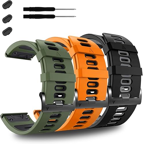 Miniatura 5 de ZPJPPLX Correa de silicona deportiva de 0.866 in compatible con Garmin Fenix8 AMOLED 1.850 in7 Pro76 Pro65 Plus5, correa de ajuste rápido para Fenix