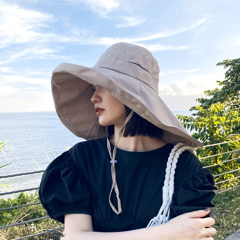 Visière Femme Anti UV Casquette Visière Large Bord UPF50+ - Chapeau Plage Et Sport Pliable