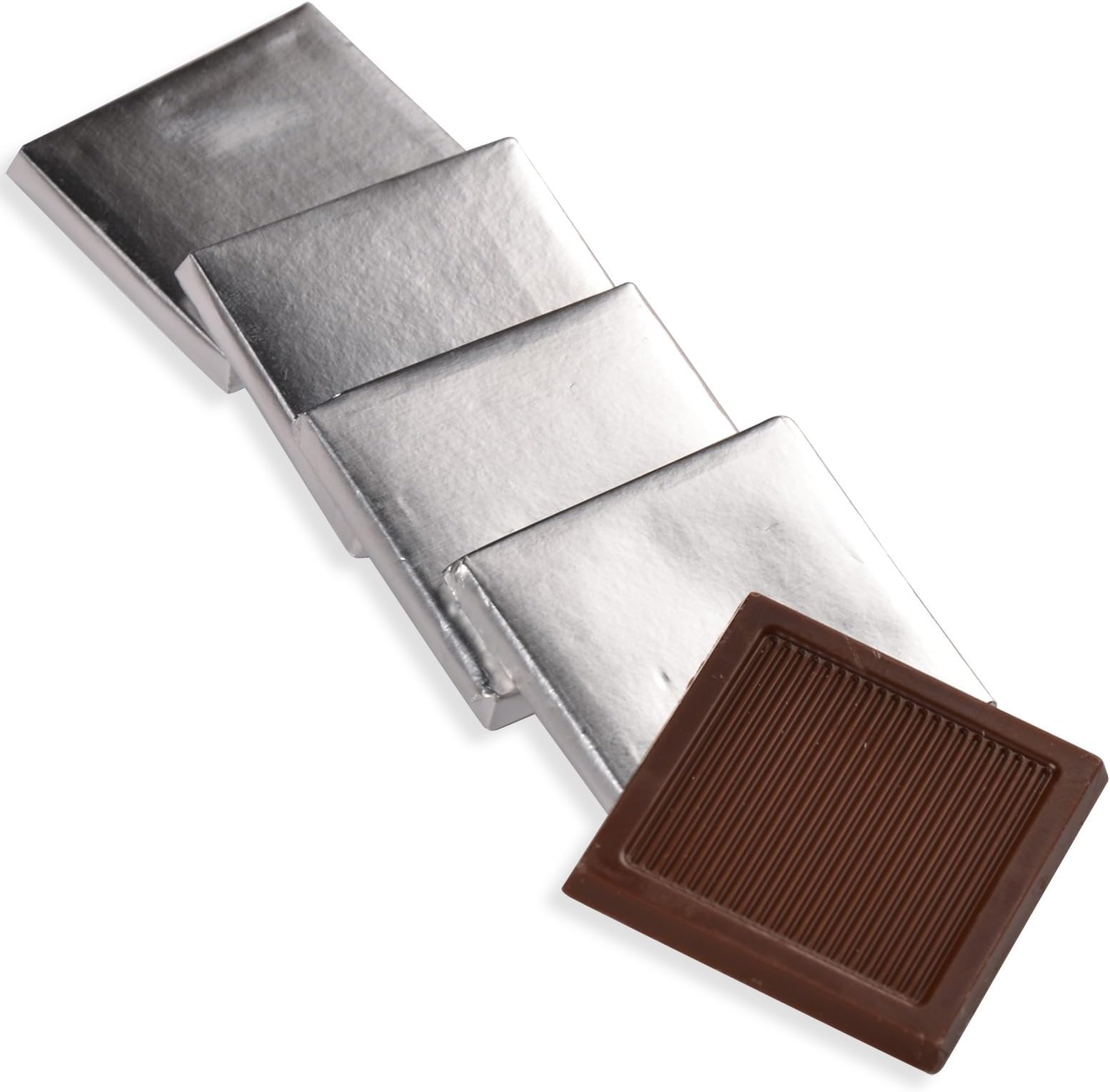 Neapolitan chocolate, Foil Wrapped Chocolate Gift for wedding, baby shower, special events (Dark Chocolate - Silver Foil (50 pcs - 0.75 lb))