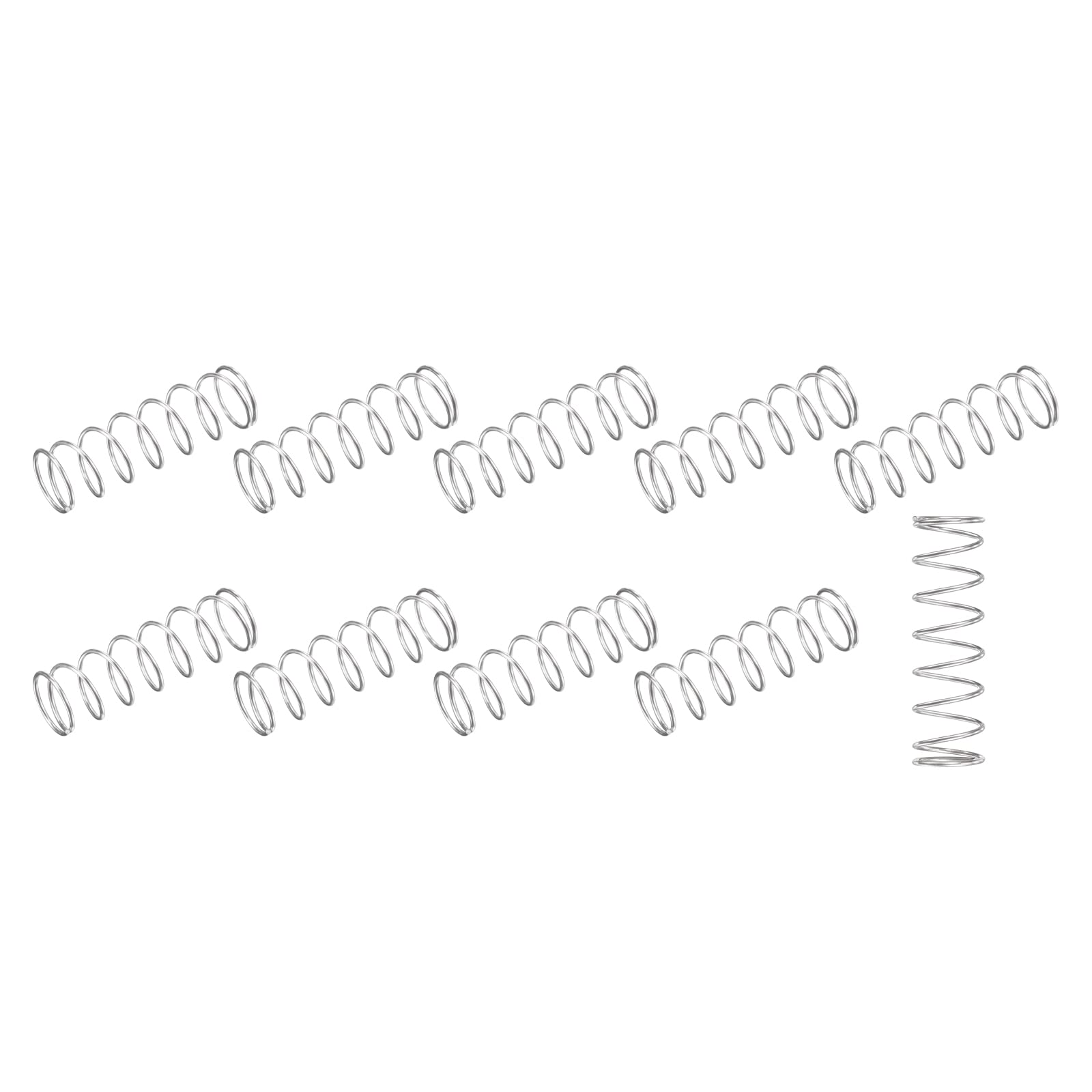METALLIXITY Compression Springs (0.5x5mm OD,25mm Free Length) 10Pcs,Silver — Amazon image 32