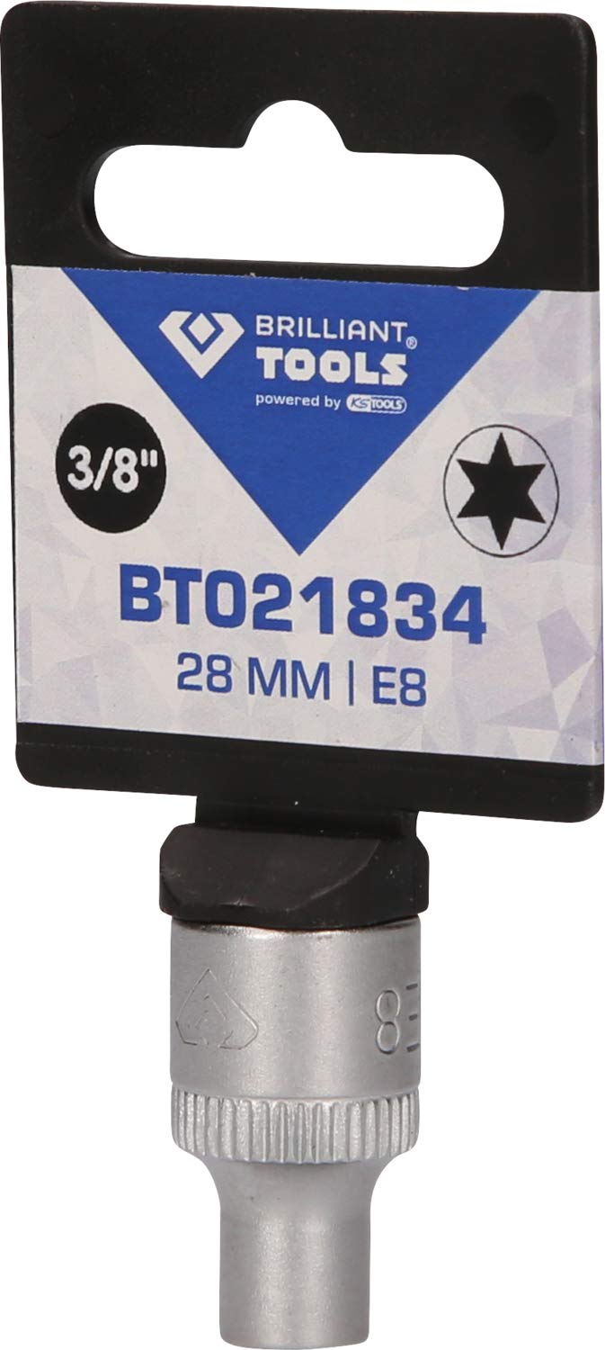Douille Torx E18 BRILLIANT TOOLS 1/2" - Pour Vis Torx E - Acier Chrome Vanadium - Qualité Professionnelle
